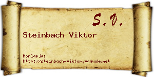 Steinbach Viktor névjegykártya
